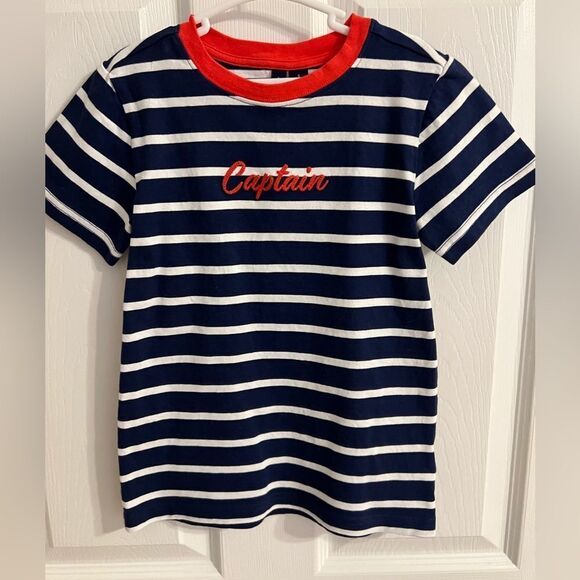 Janie and Jack Other - Janie and Jack “Captain” Boy’s T-Shirt, Navy Blue, White & Red, Size 5